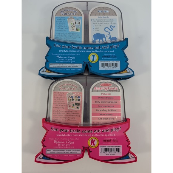 Lot of 2 Melissa & Doug Smarty Pants Brain Building Educational Cards K & 1st - Picture 5 of 6
